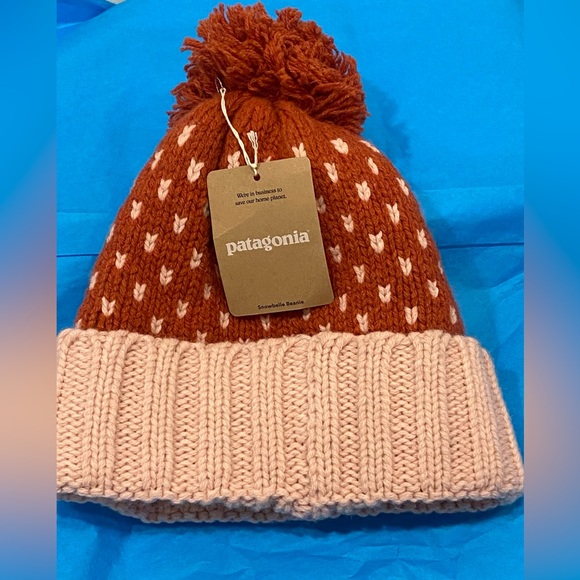 Patagonia Snowbelle Beanie Ridge/Burl Red one size unisex NWT warm soft headband - Picture 3 of 9